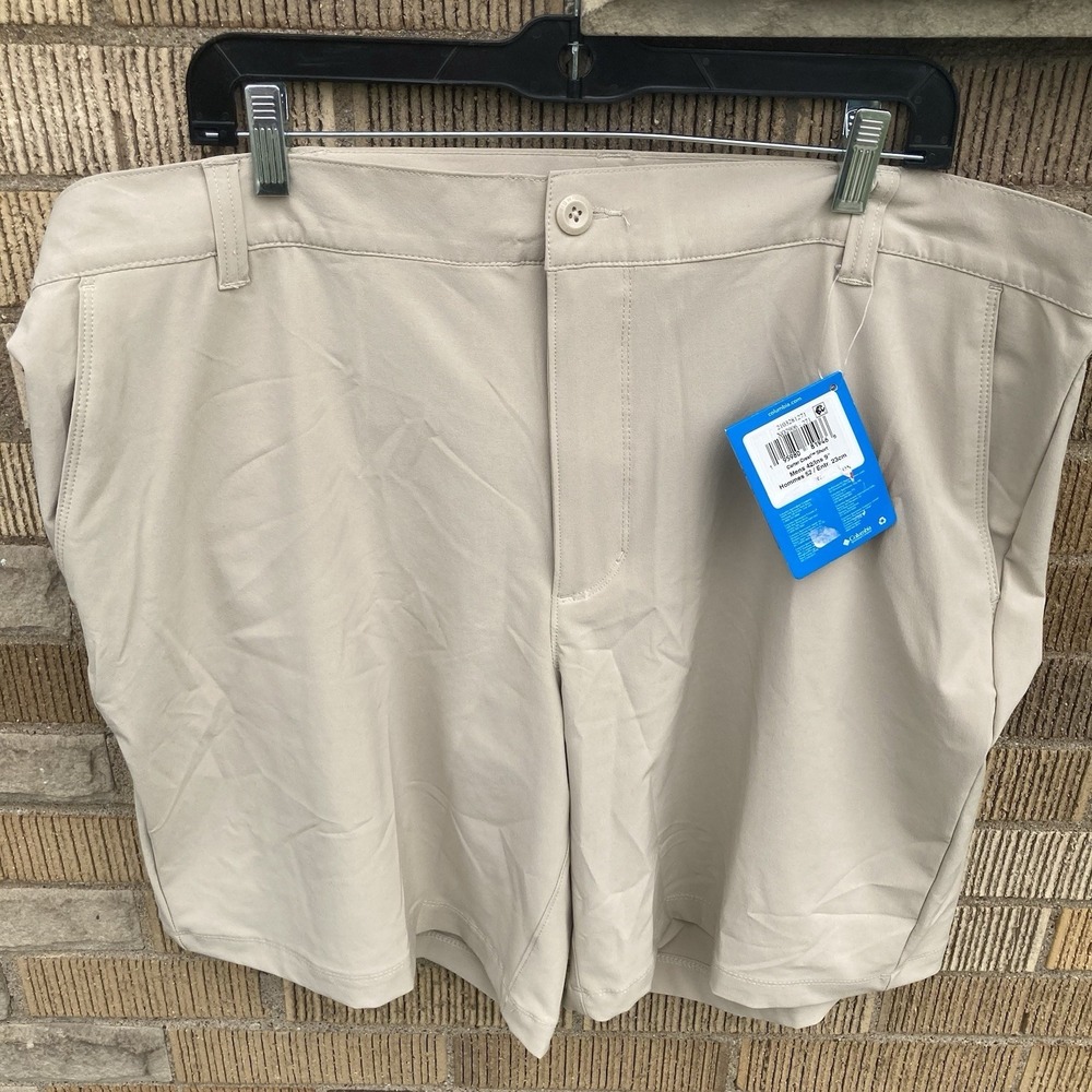 Columbia Carter Crest Hiking Performance Shorts Mens‎ 42 Khaki 9" Inseam UPF